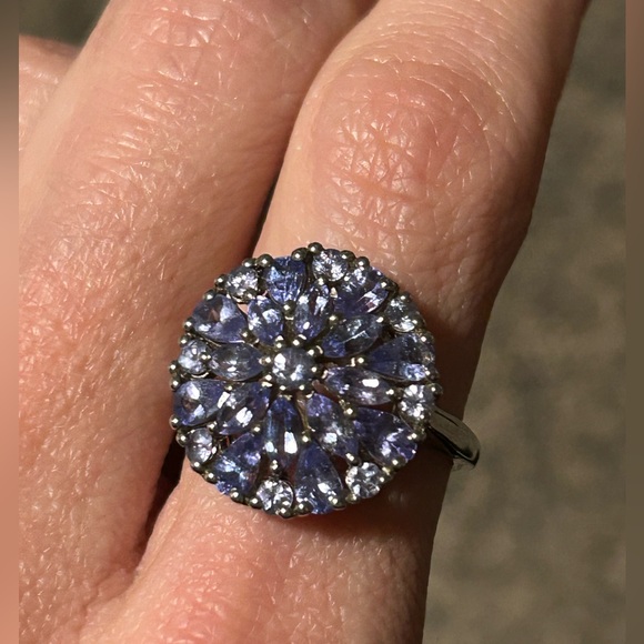 Tanzanite/Sterling Ring- 8 - Picture 1 of 2